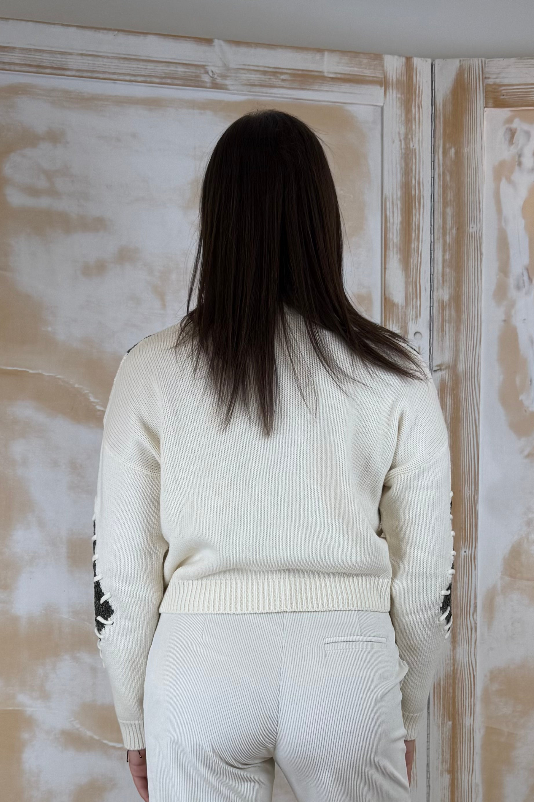 Maglia con dettagli in ciniglia EMME