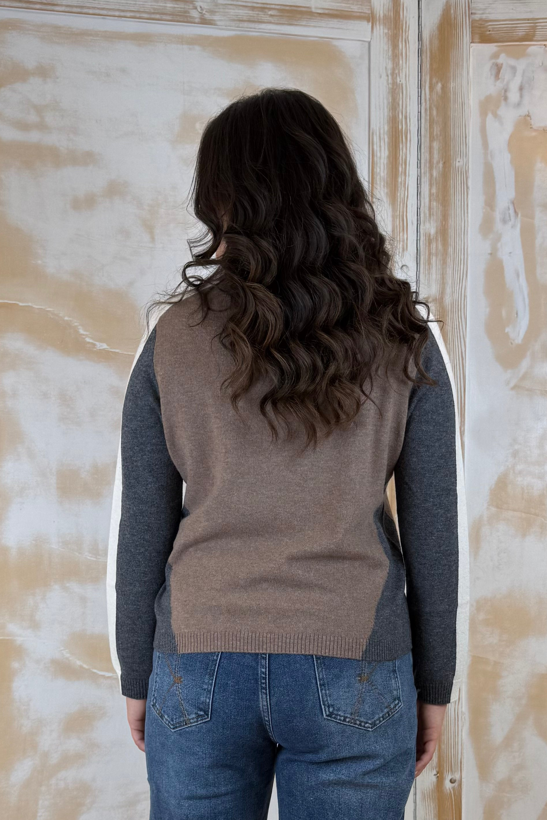 Maglia collo alto in lana e cashmere EMME