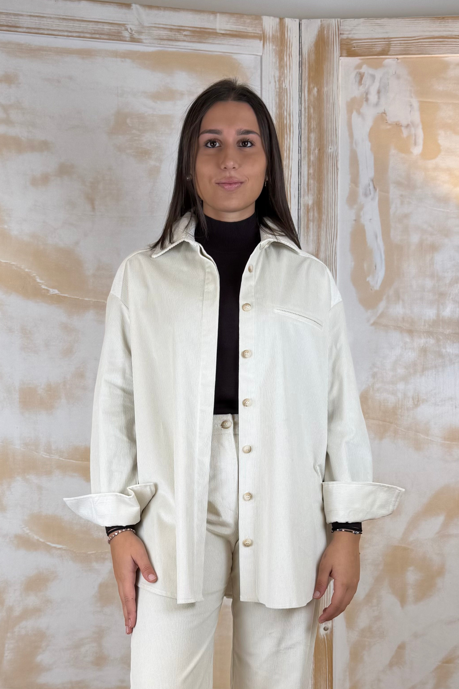 Camicia in velluto mille righe KAOS
