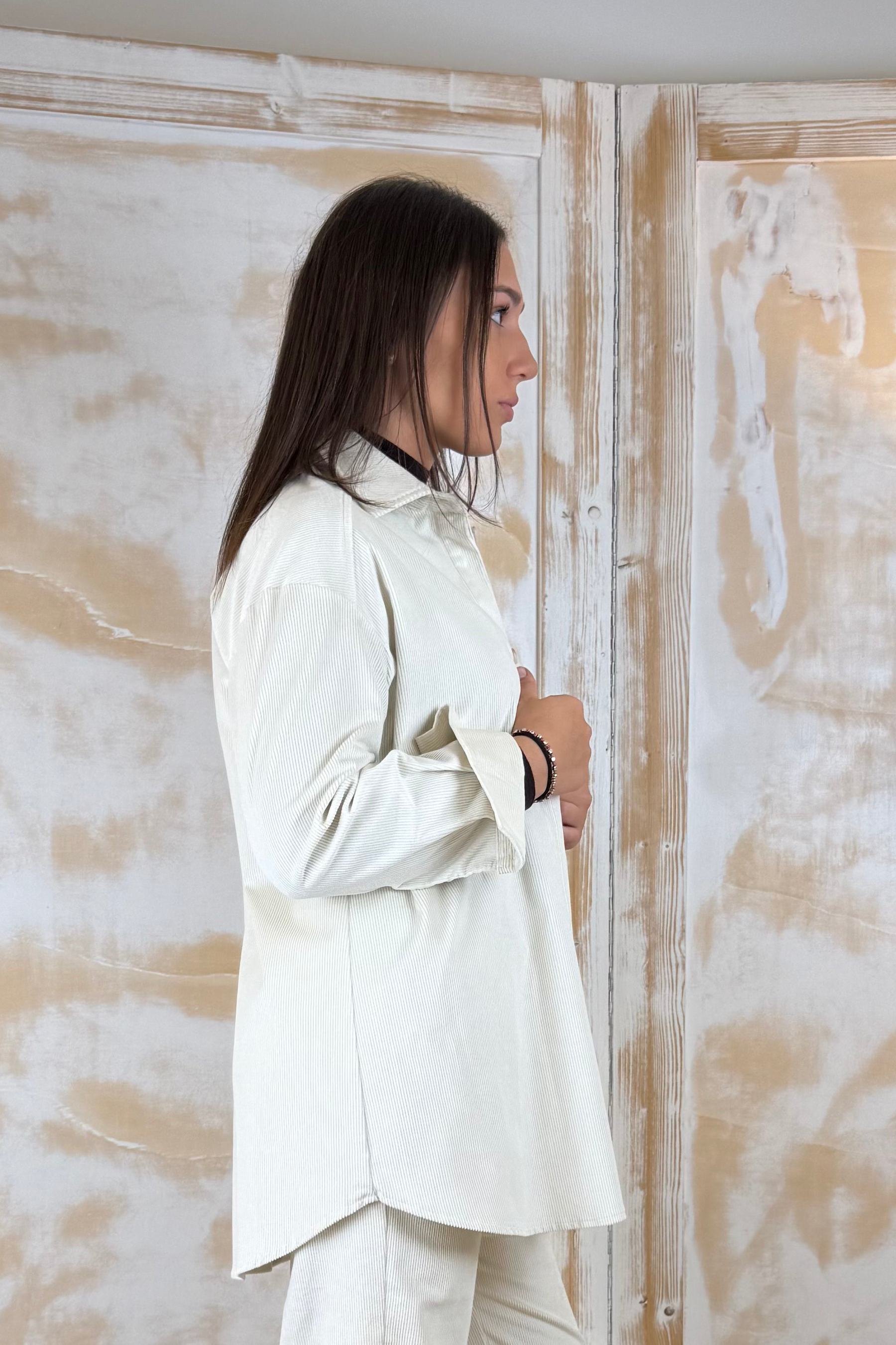 Camicia in velluto mille righe KAOS