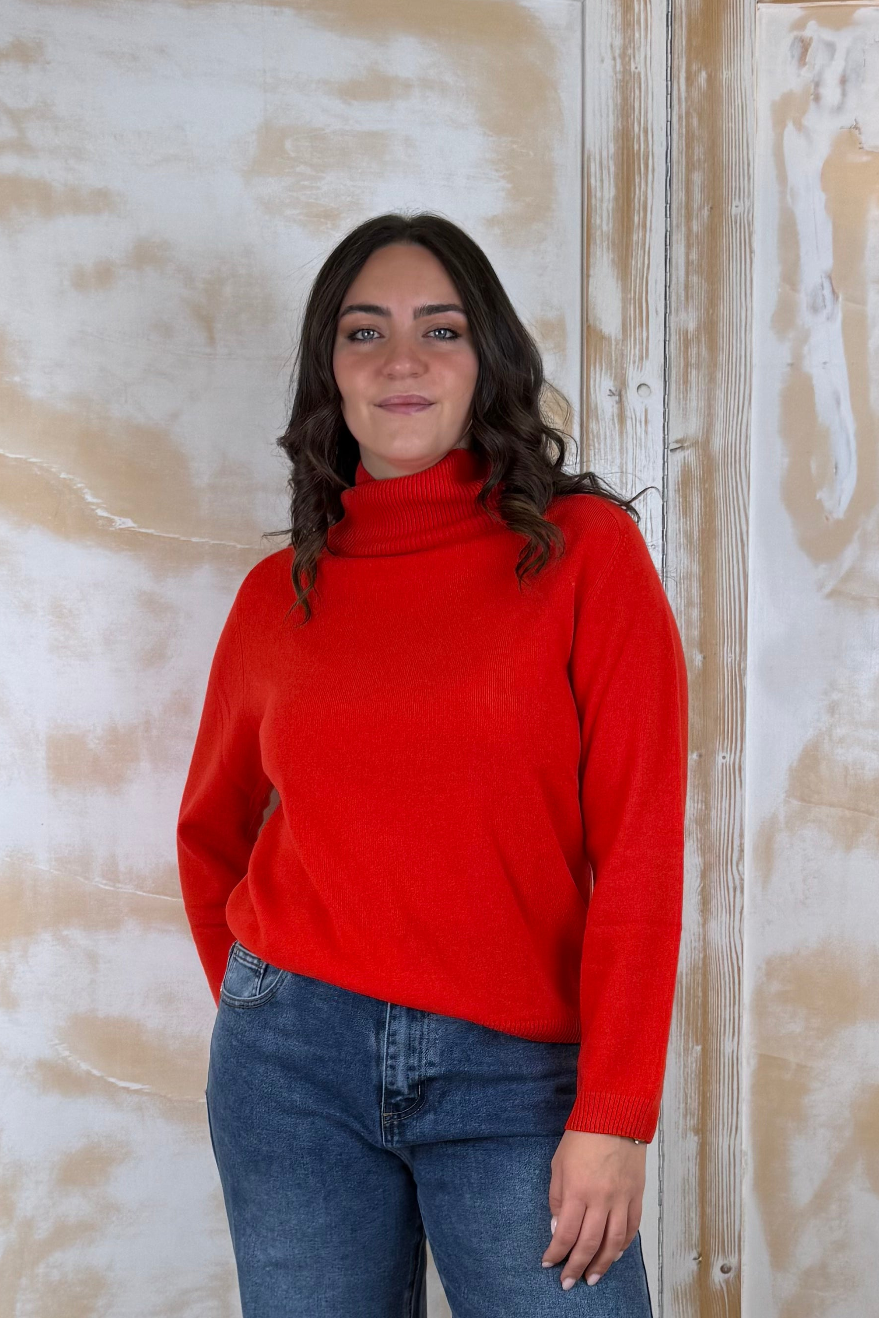 Maglia collo alto in lana e cashmere EMME