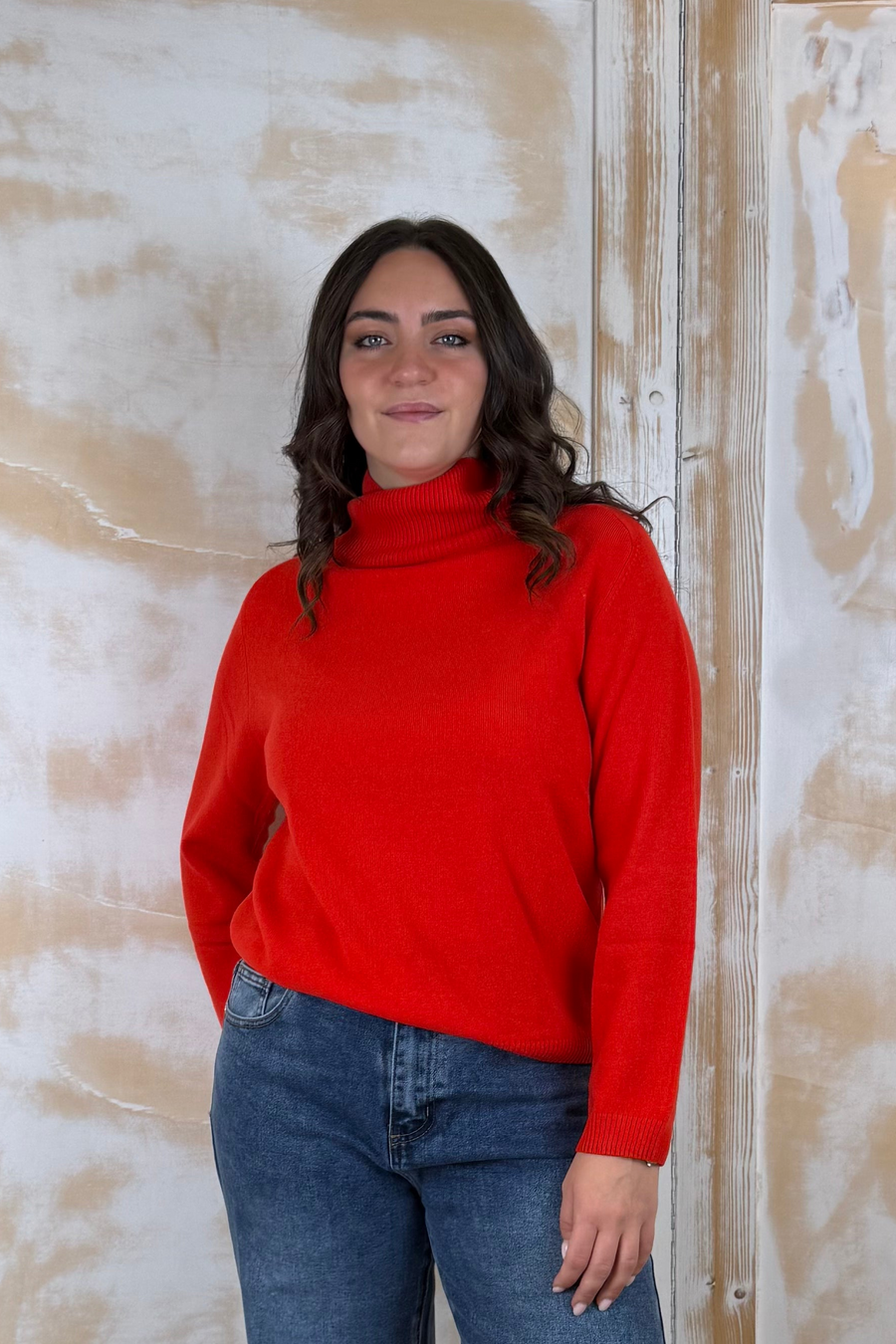 Maglia collo alto in lana e cashmere EMME
