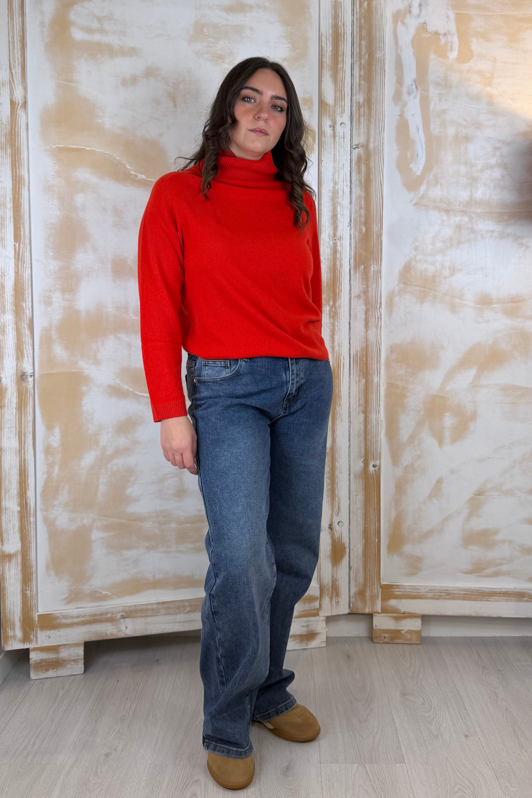Maglia collo alto in lana e cashmere EMME