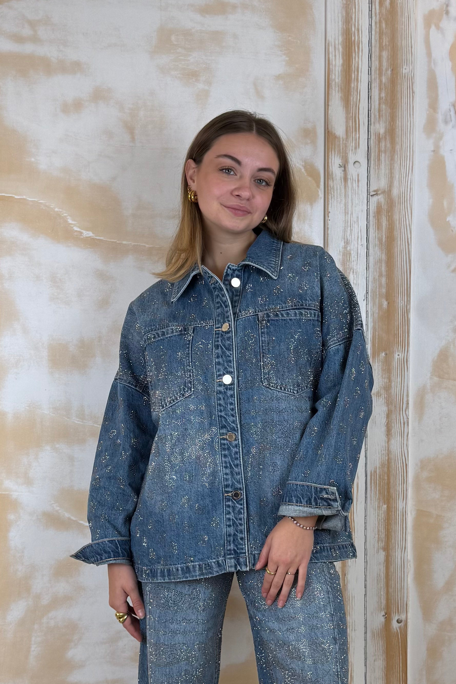 Giacca-camicia "GIGI'" con strass LIU JO