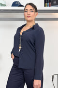 Camicia in misto seta con bottoni EMME