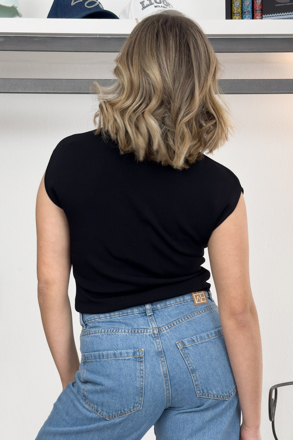 Maglia con arriccio coulisse sul davanti EMME