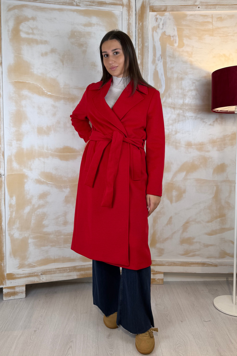 Cappotto lungo con cintura KAOS