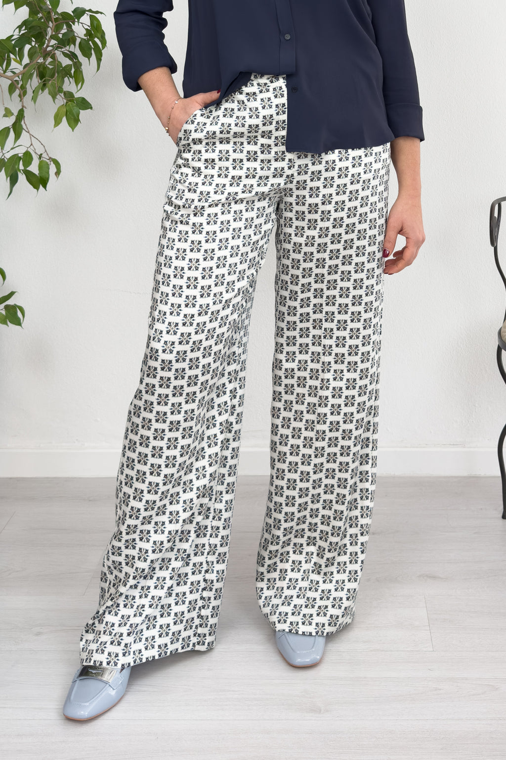 Pantalone in twill stampato EMME