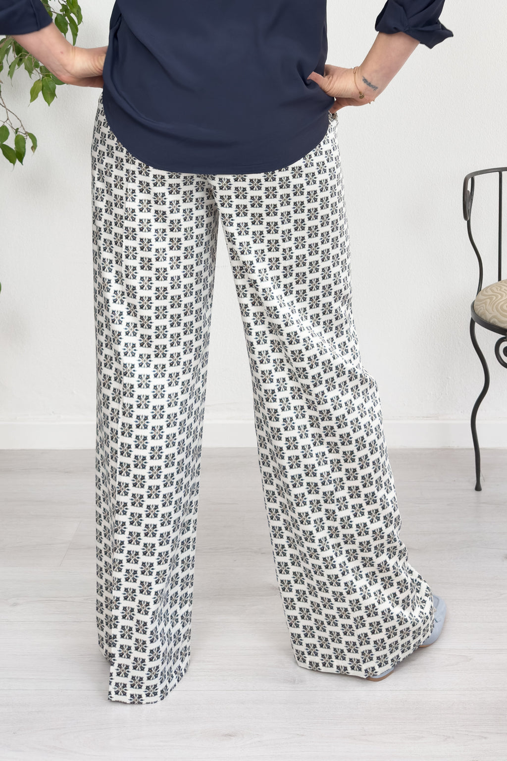 Pantalone in twill stampato EMME