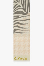 Sciarpa jacquard pied de poule e zebra MANILA GRACE