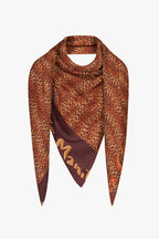 Foulard in cotone e seta stampa leopardo MANILA GRACE