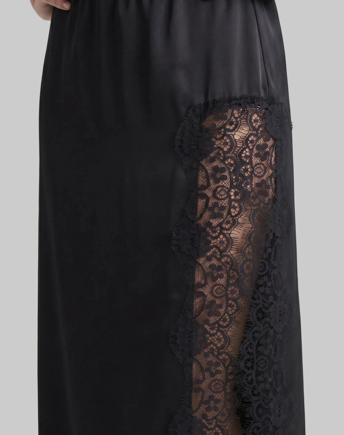 Gonna lunga in satin con pizzo MANILA GRACE