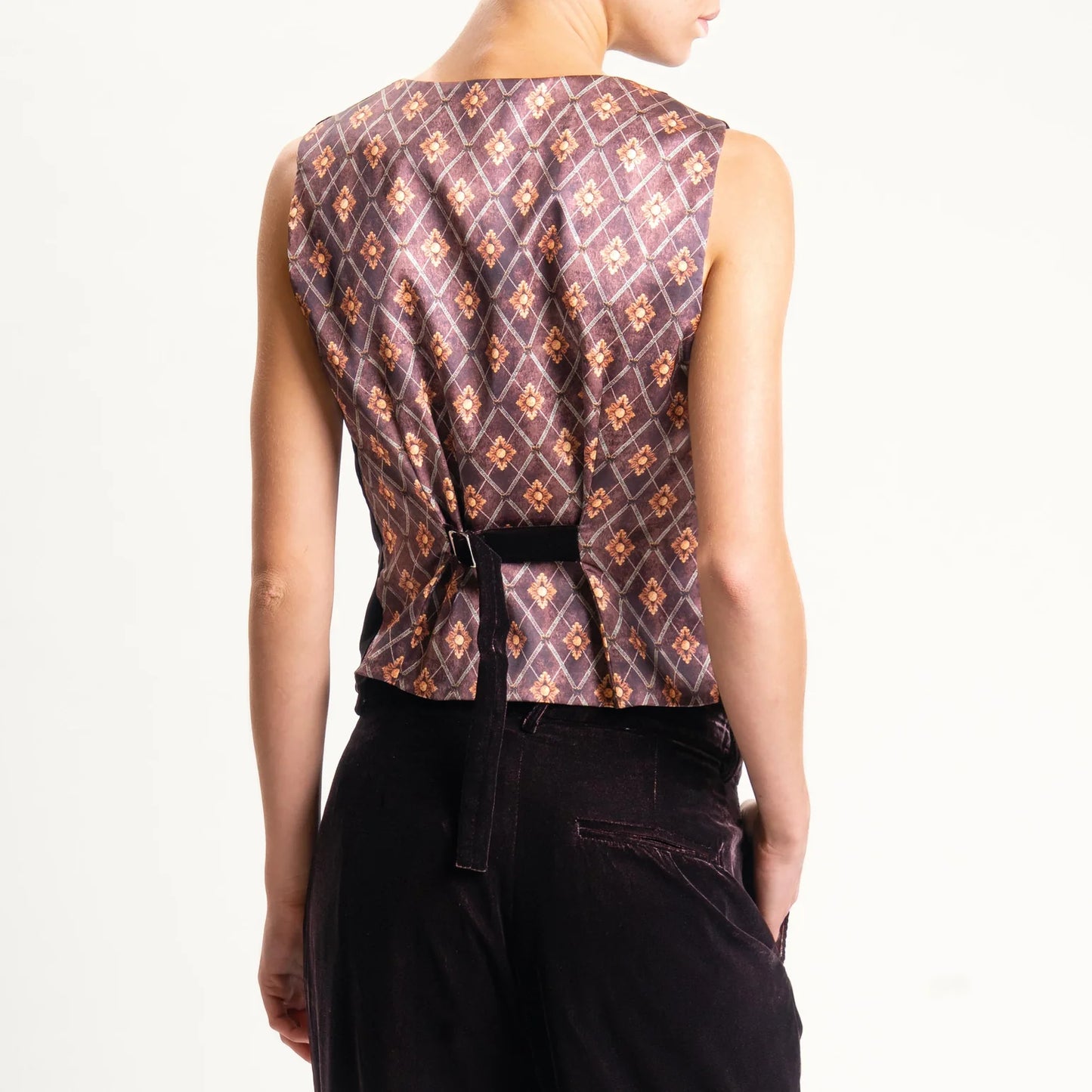 GILET IN VELLUTO E FANTASIA