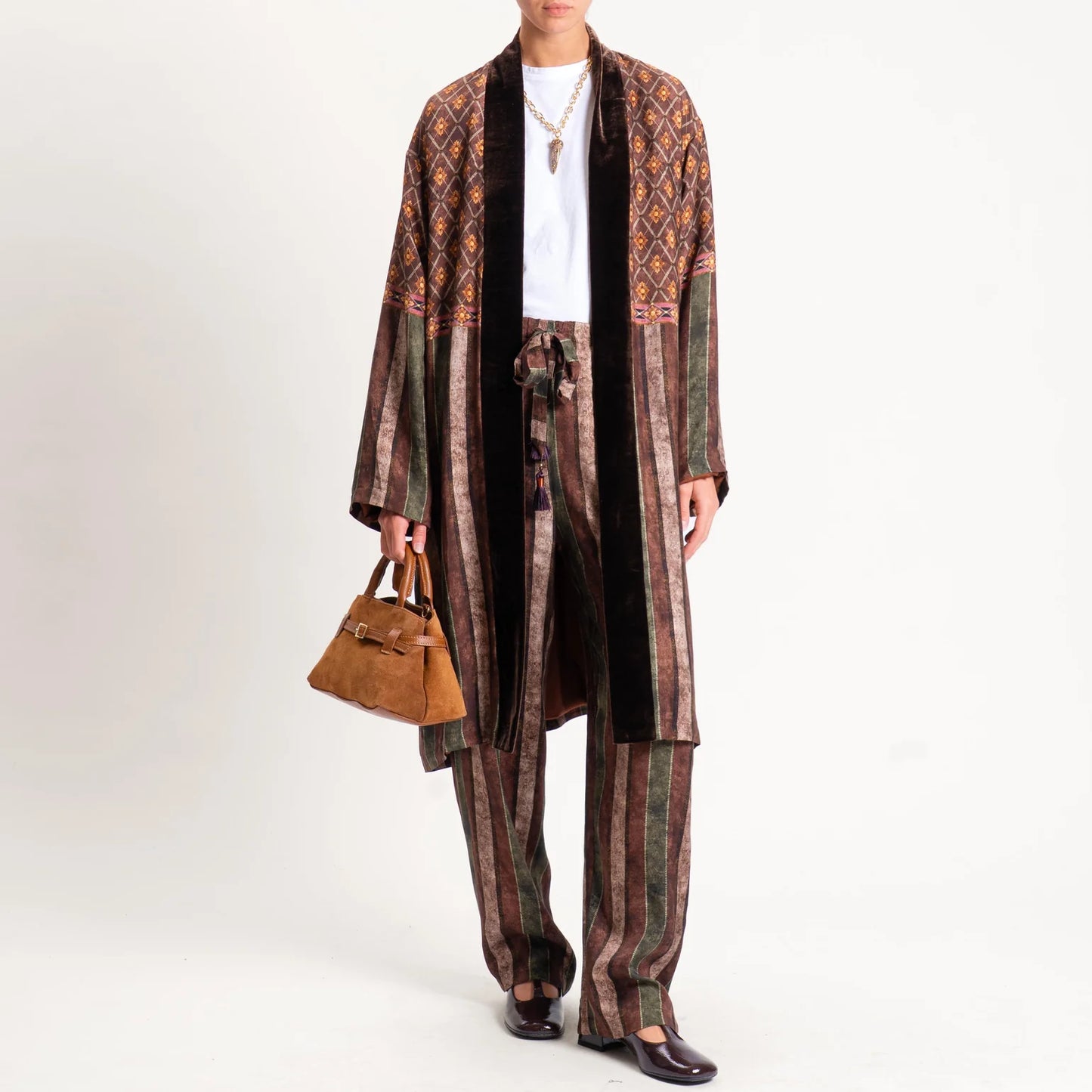 KIMONO lungo MARRONE