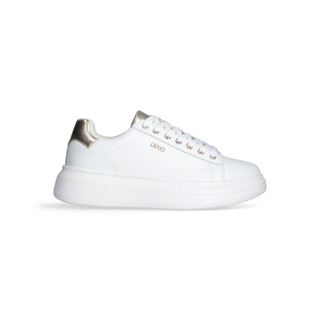 Sneaker in pelle con inserto oro LIU JO