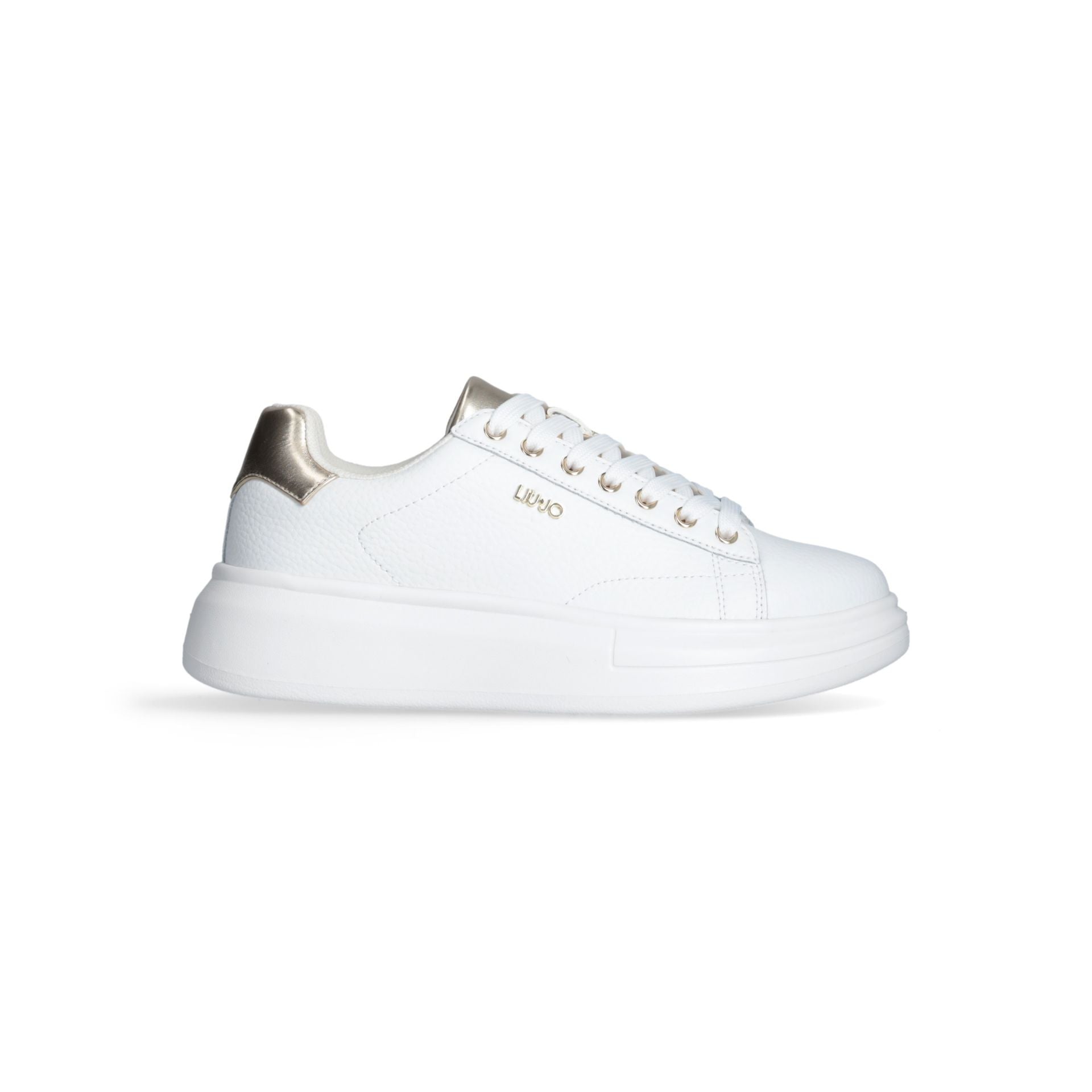 Sneaker in pelle con inserto oro LIU JO