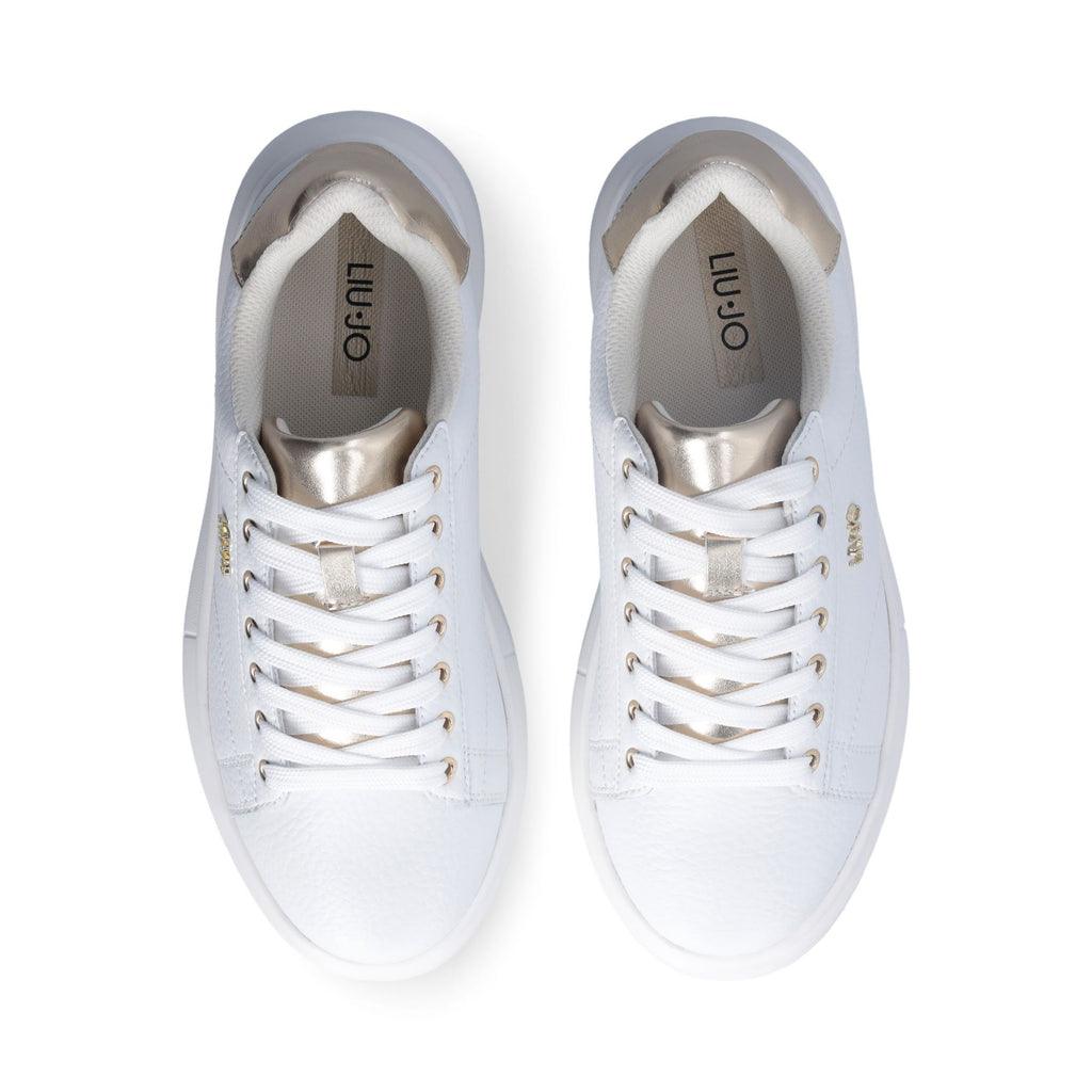 Sneaker in pelle con inserto oro LIU JO