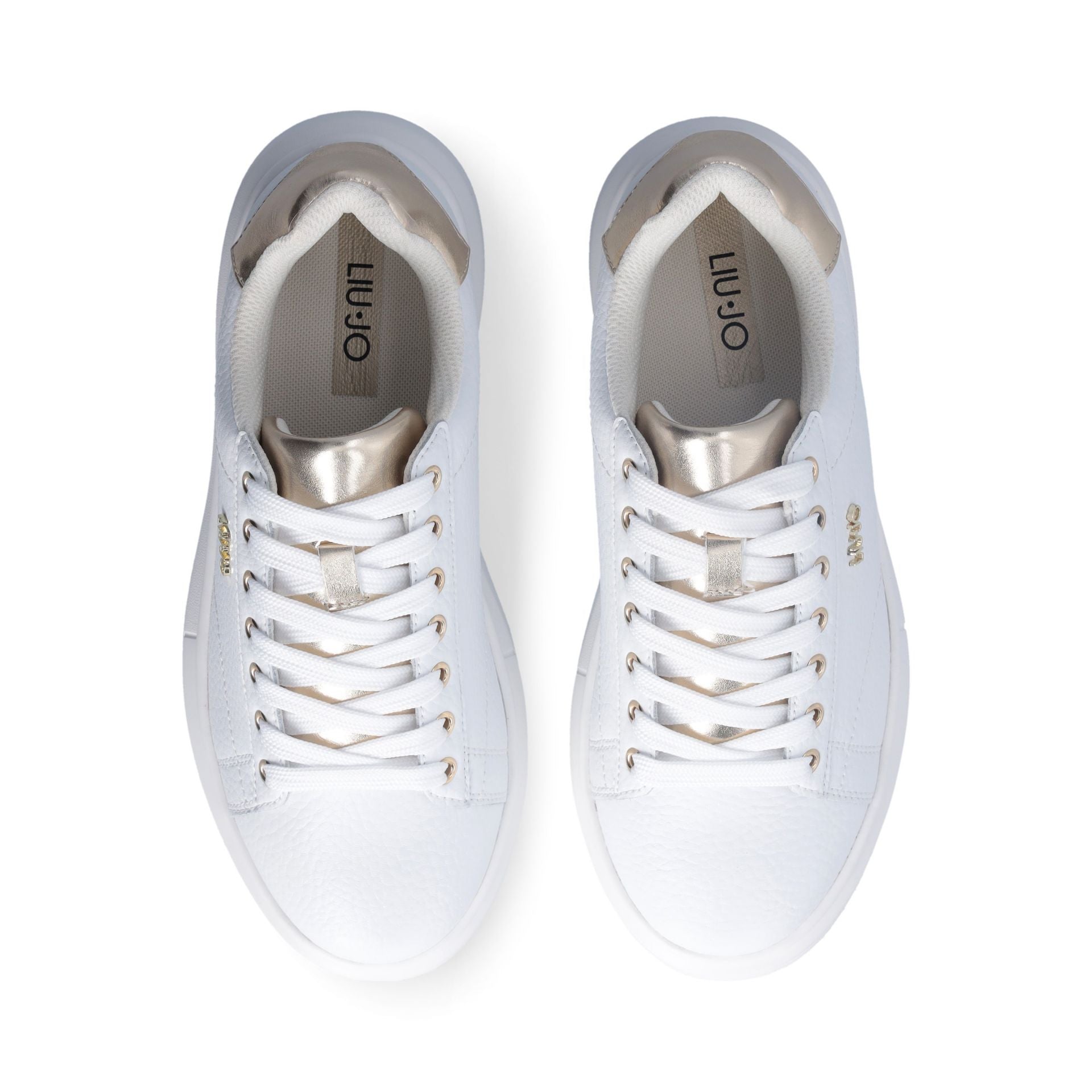 Sneaker in pelle con inserto oro LIU JO