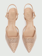 Slingback in mesh con cristalli EMME