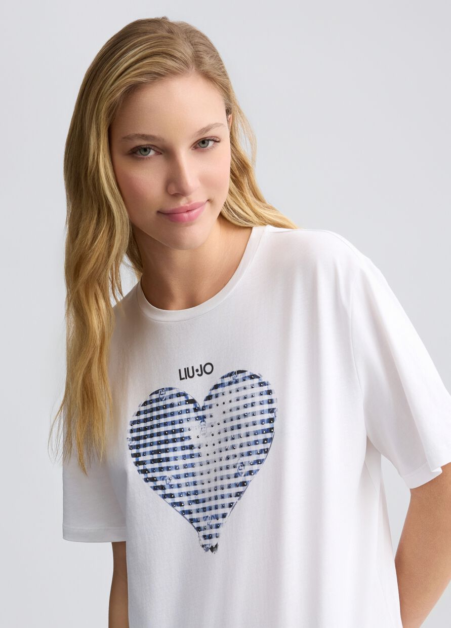T-shirt over con cuore Liu.jo